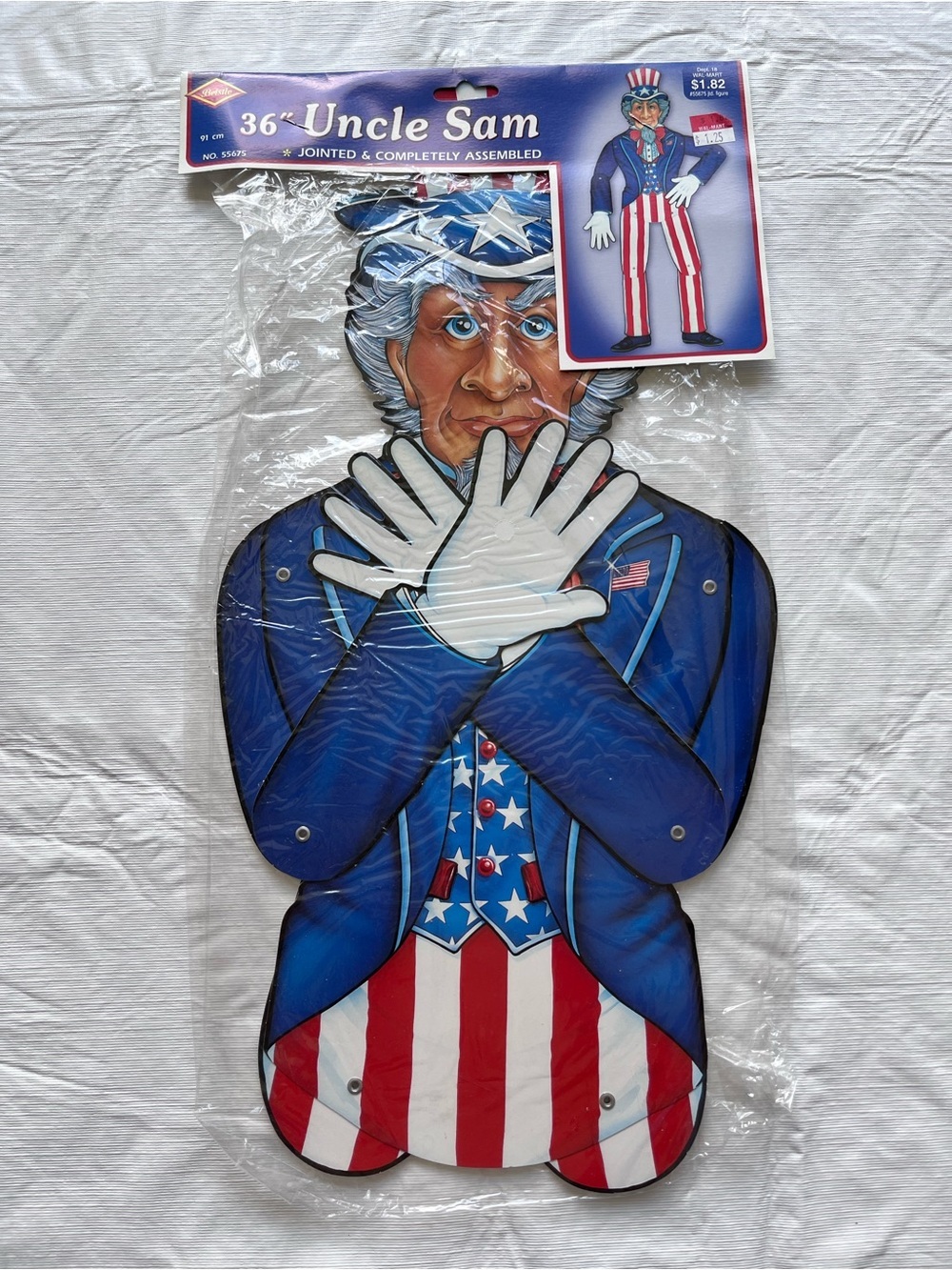 NWT Vintage Beistle Jointed USA Uncle Sam 1995 36”